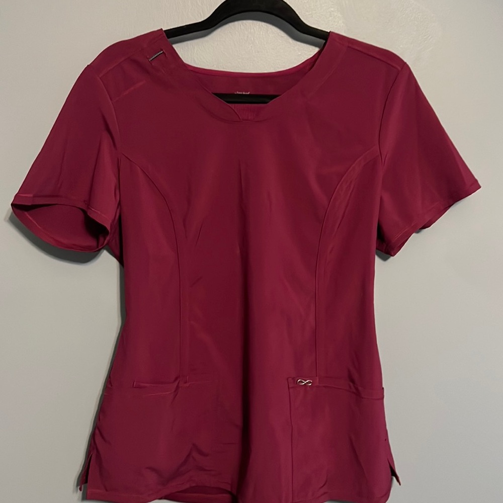 Wine colored Cherokee infinity scrub set